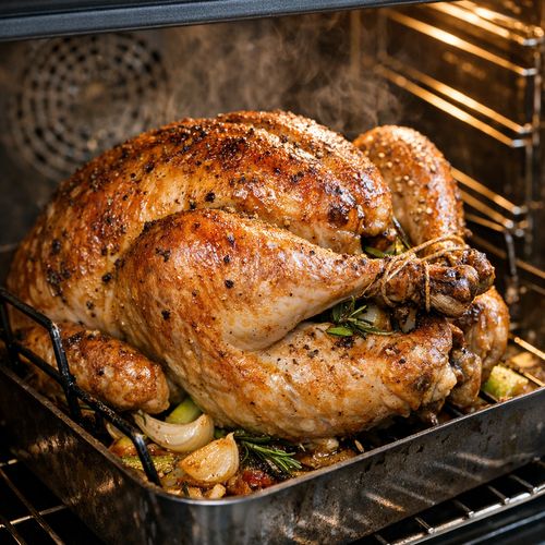 Christmas Turkey Recipe 7 Step 5: The Initial High-Heat Roast (First 2 Hours)