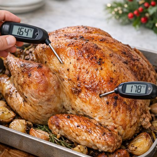 Christmas Turkey Recipe 8 Step 6: Check Temperature and Rest (Temperature Check at 2 Hours)