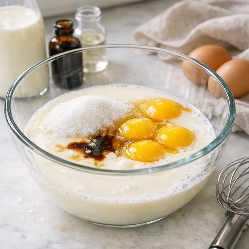 Coconut Milk Custard Pie Recipe 5 Step 3: Prepare Your Custard Base While Crust Bakes