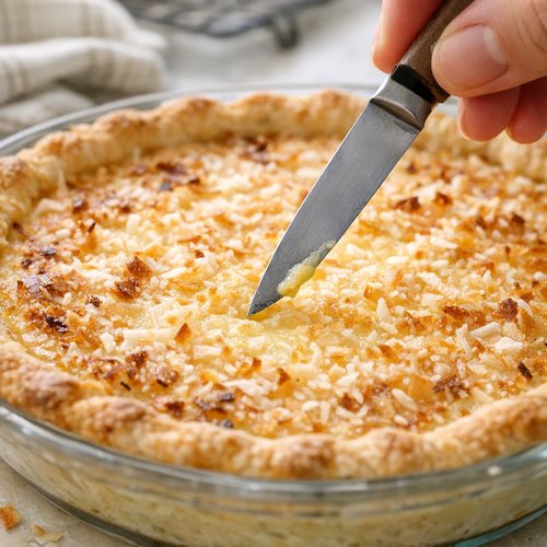 Coconut Milk Custard Pie Recipe 8 Step 6: Bake With Precision Timing