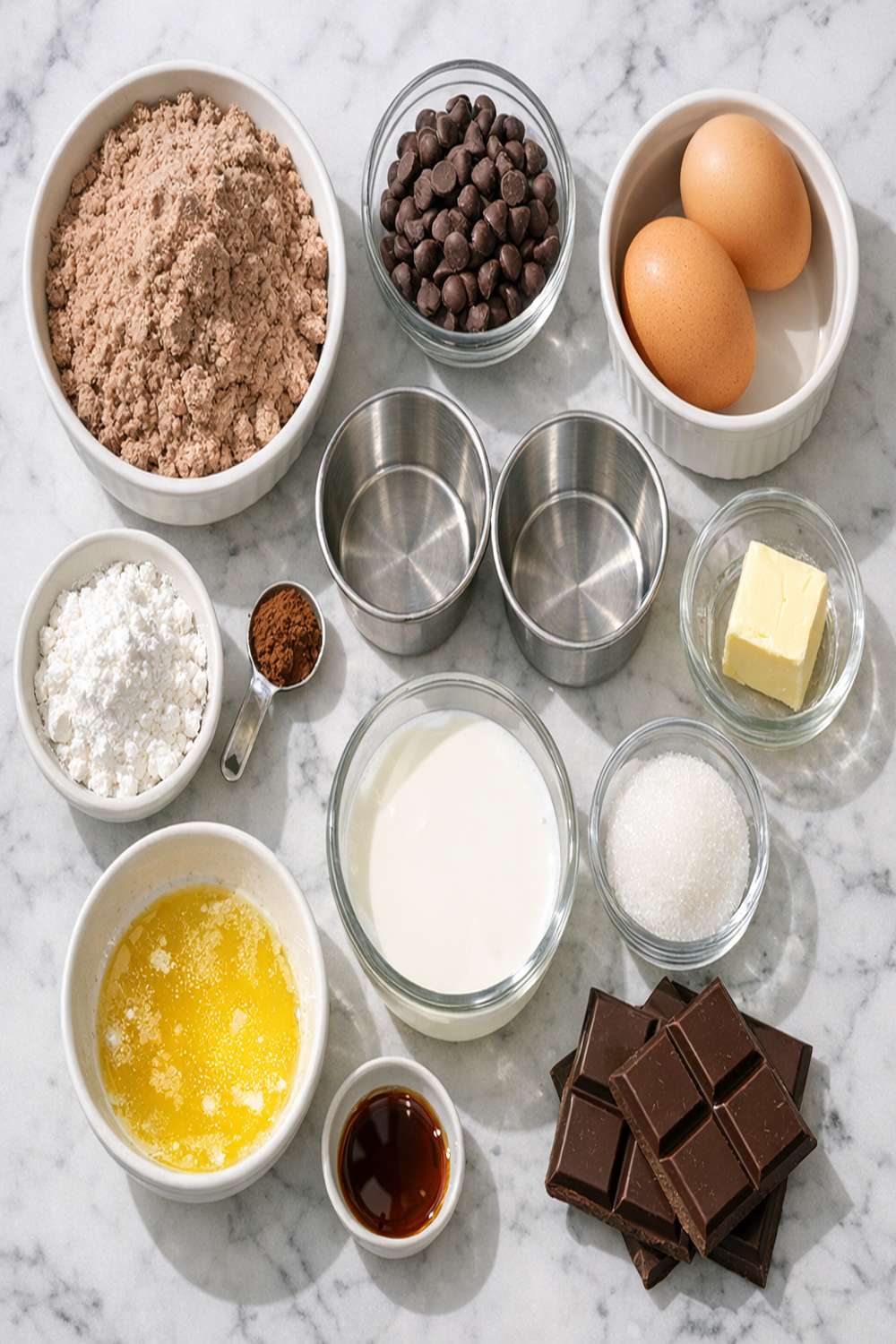 Cake Mix Lava Cake Recipe ingredients