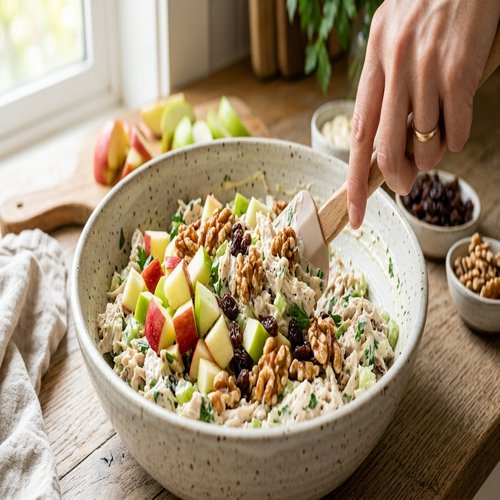Chicken Salad With Raisins Recipe 5 Step 4: Fold In Your Fresh Elements